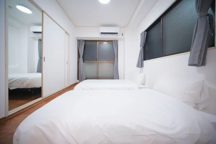 【新上线】CU港区店 洋和现代风公寓｜2间卧室｜1张双人床＋2张单人榻榻米床-5